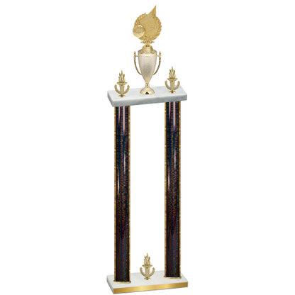 Double Black Glacier Victory Volleyball Trophy