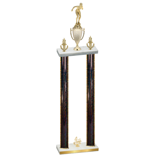 Double Black Glacier Fourth Place Tennis Trophy