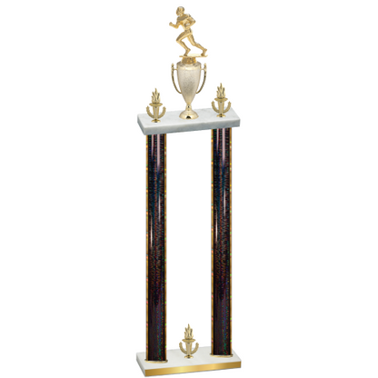 Double Black Glacier Victory Football Trophy