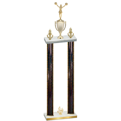 Double Black Glacier Fourth Place Cheerleading Trophy