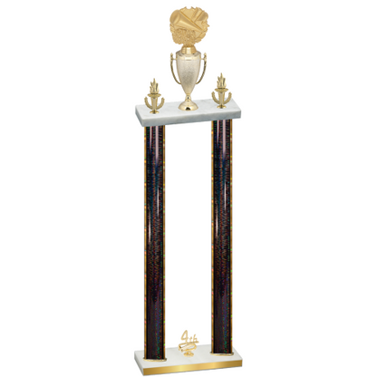 Double Black Glacier Fourth Place Cheerleading Trophy