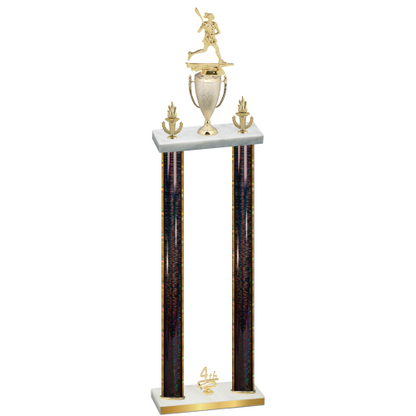 Double Black Glacier Fourth Place Lacrosse Trophy