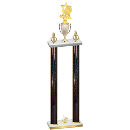 Double Black Glacier First Place Pickleball Trophy