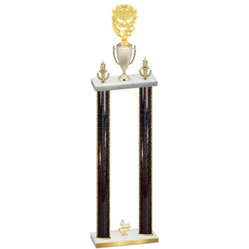 Double Black Glacier Fourth Place Pickleball Trophy