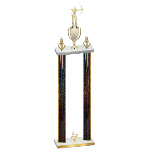 Double Black Glacier Fourth Place Archery Trophy