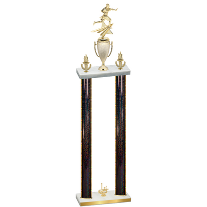 Double Black Glacier First Place Flag Football Trophy