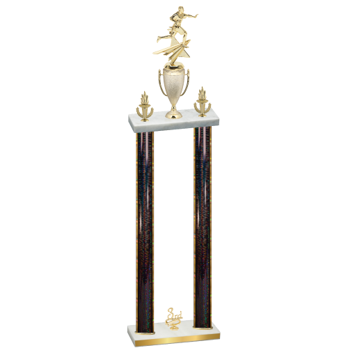 Double Black Glacier Third Place Flag Football Trophy