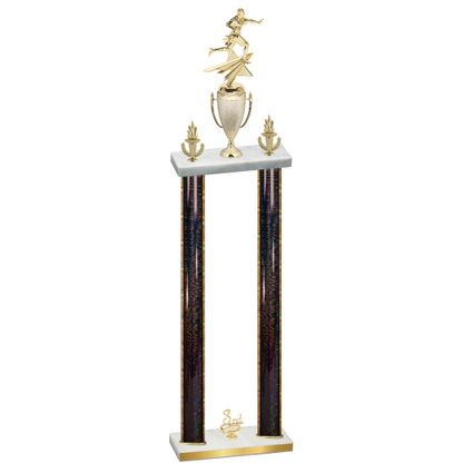 Double Black Glacier Third Place Flag Football Trophy