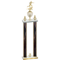 Double Black Glacier Year Flag Football Trophy
