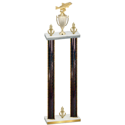 Double Black Glacier Victory Fishing Trophy