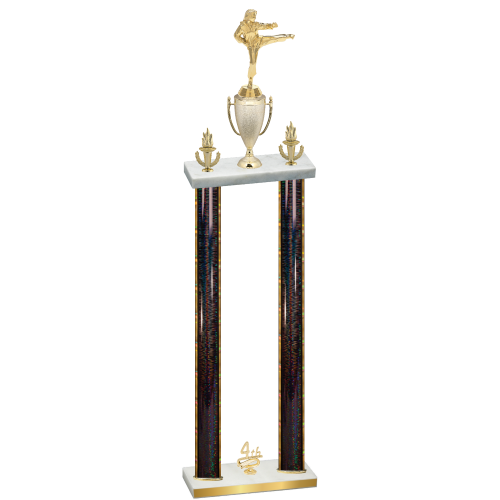 Double Black Glacier Fourth Place Karate Trophy