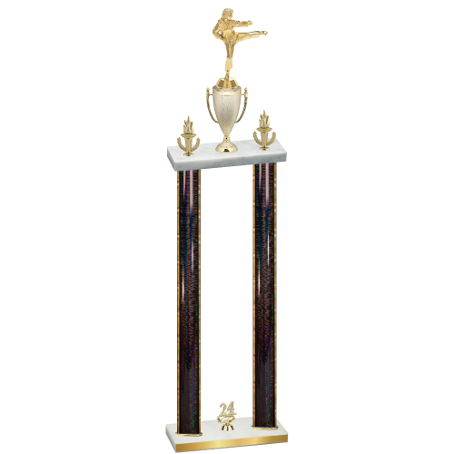 Double Black Glacier Year Karate Trophy