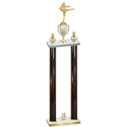 Double Black Glacier Year Karate Trophy