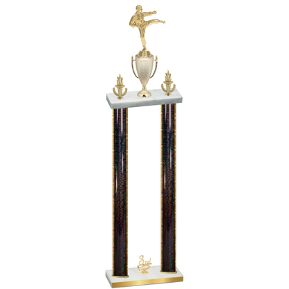 Double Black Glacier Third Place Karate Trophy