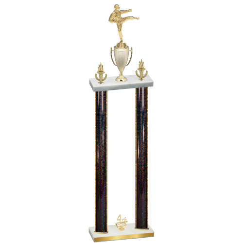 Double Black Glacier Fourth Place Karate Trophy