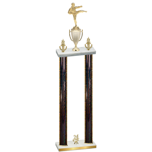 Double Black Glacier Year Karate Trophy