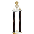 Double Black Glacier Fourth Place Baseball Trophy