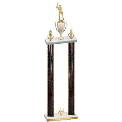 Double Black Glacier Second Place Baseball Trophy