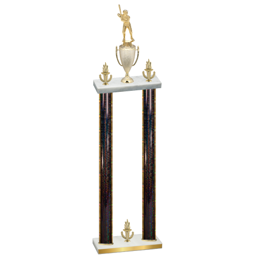 Double Black Glacier Victory Baseball Trophy