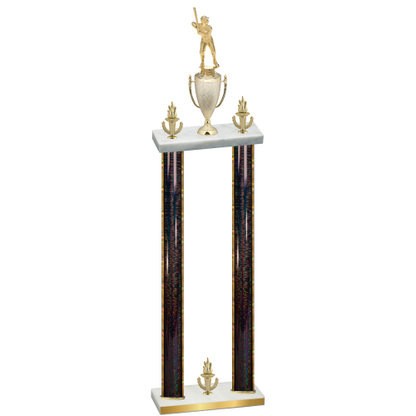 Double Black Glacier Victory Baseball Trophy