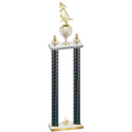 Double Black Carbon Fiber First Place Football Trophy