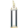 Double Black Carbon Fiber Year Football Trophy