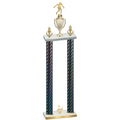 Double Black Carbon Fiber Second Place Soccer Trophy