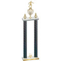 Double Black Carbon Fiber Second Place Soccer Trophy