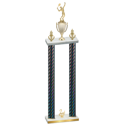 Double Black Carbon Fiber Second Place Tennis Trophy