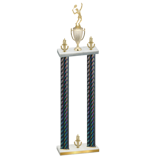 Double Black Carbon Fiber Victory Tennis Trophy