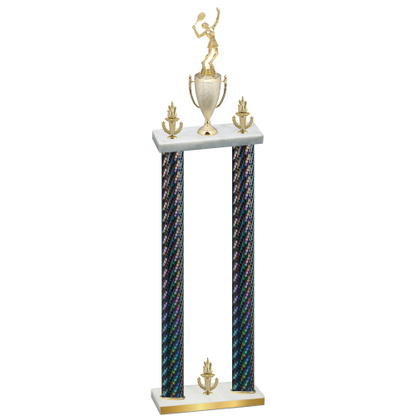 Double Black Carbon Fiber Victory Tennis Trophy