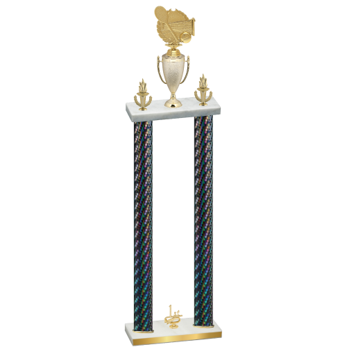 Double Black Carbon Fiber First Place Tennis Trophy