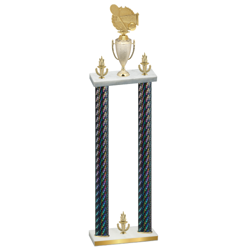 Double Black Carbon Fiber Victory Tennis Trophy