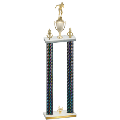 Double Black Carbon Fiber Third Place Swimming Trophy