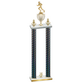 Double Black Carbon Fiber Year Football Trophy