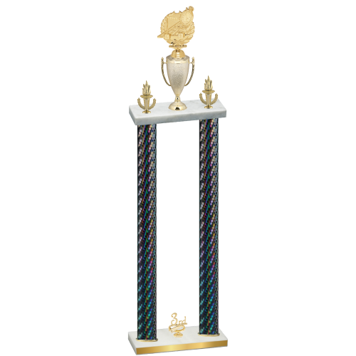 Double Black Carbon Fiber Third Place Swimming Trophy