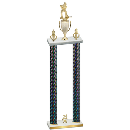 Double Black Carbon Fiber Year Hockey Trophy
