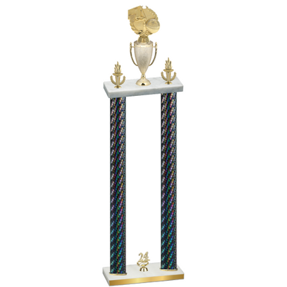 Double Black Carbon Fiber Year Basketball Trophy