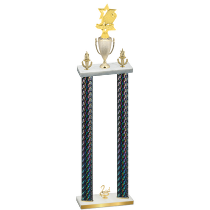Double Black Carbon Fiber Second Place Pickleball Trophy