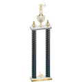 Double Black Carbon Fiber Third Place Archery Trophy