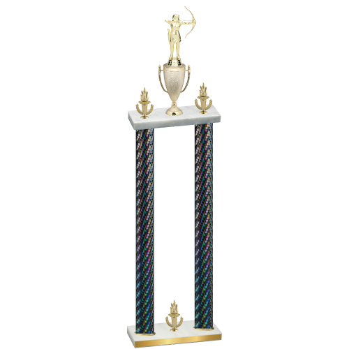 Double Black Carbon Fiber Victory Archery Trophy