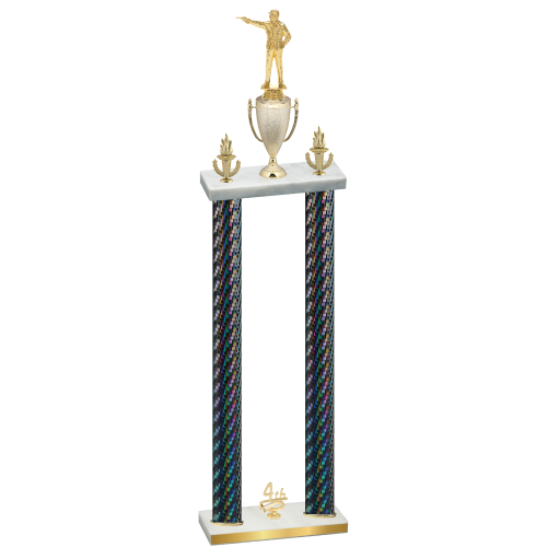 Double Black Carbon Fiber Fourth Place Shooter Trophy