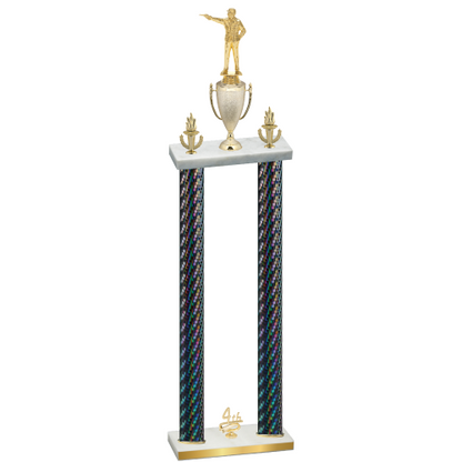 Double Black Carbon Fiber Fourth Place Shooter Trophy