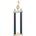 Double Black Carbon Fiber Second Place Skater Trophy