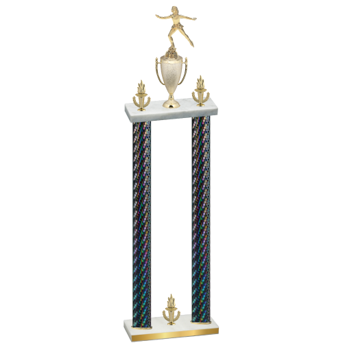 Double Black Carbon Fiber Victory Skater Trophy