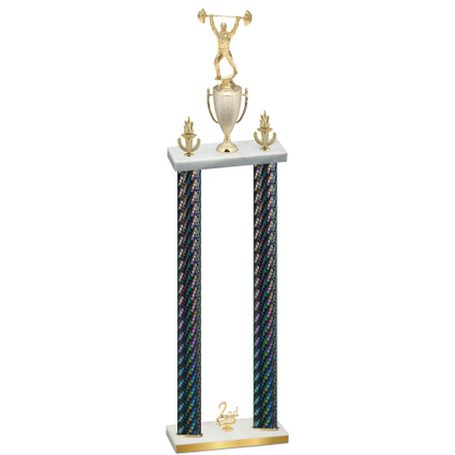 Double Black Carbon Fiber Second Place Weights Trophy