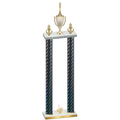 Double Black Carbon Fiber First Place Chess Trophy