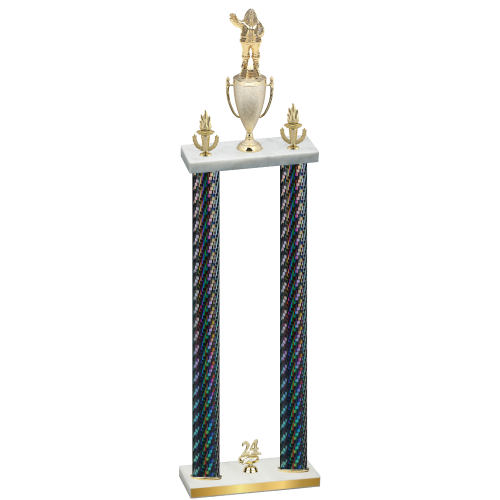 Double Black Carbon Fiber Year Holiday Trophy