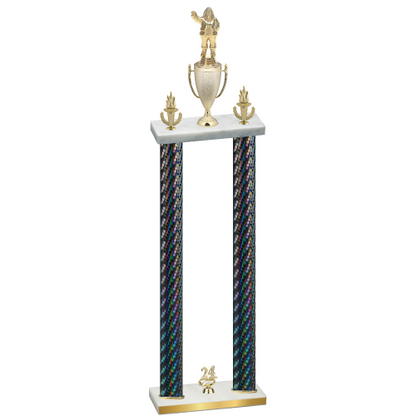 Double Black Carbon Fiber Year Holiday Trophy