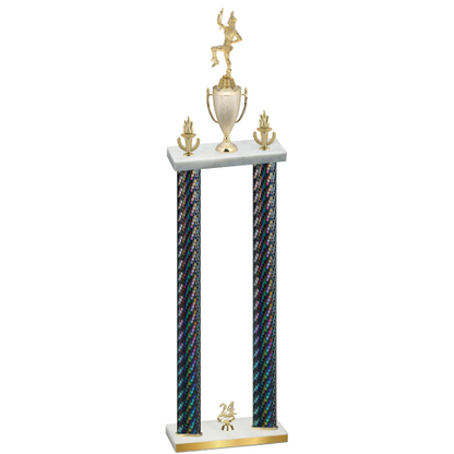 Double Black Carbon Fiber Year Majorette Trophy